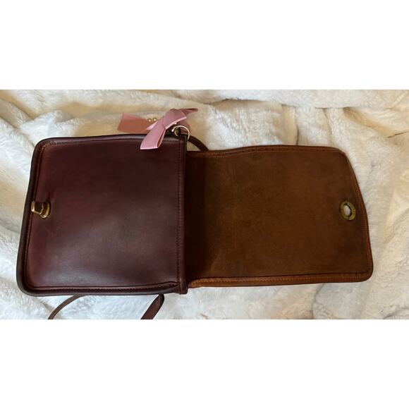 RARE ANILINE VELVET Coach Vintage Washed Leather Crossbody USA - Picture 5 of 8